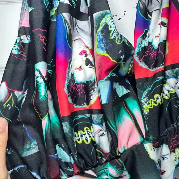 Universal monsters bride of Frankenstein halter Swimsuit Dress - Picture 7 of 11